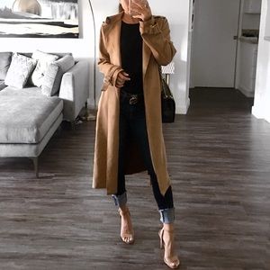 MELINDA LONG CARAMEL TRENCH COAT